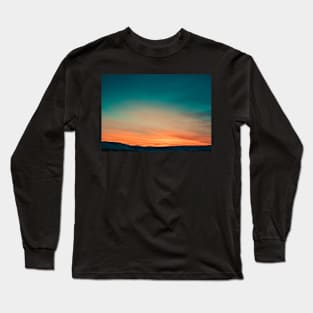 GREEN AND ORANGE SUNSET DESIGN Long Sleeve T-Shirt